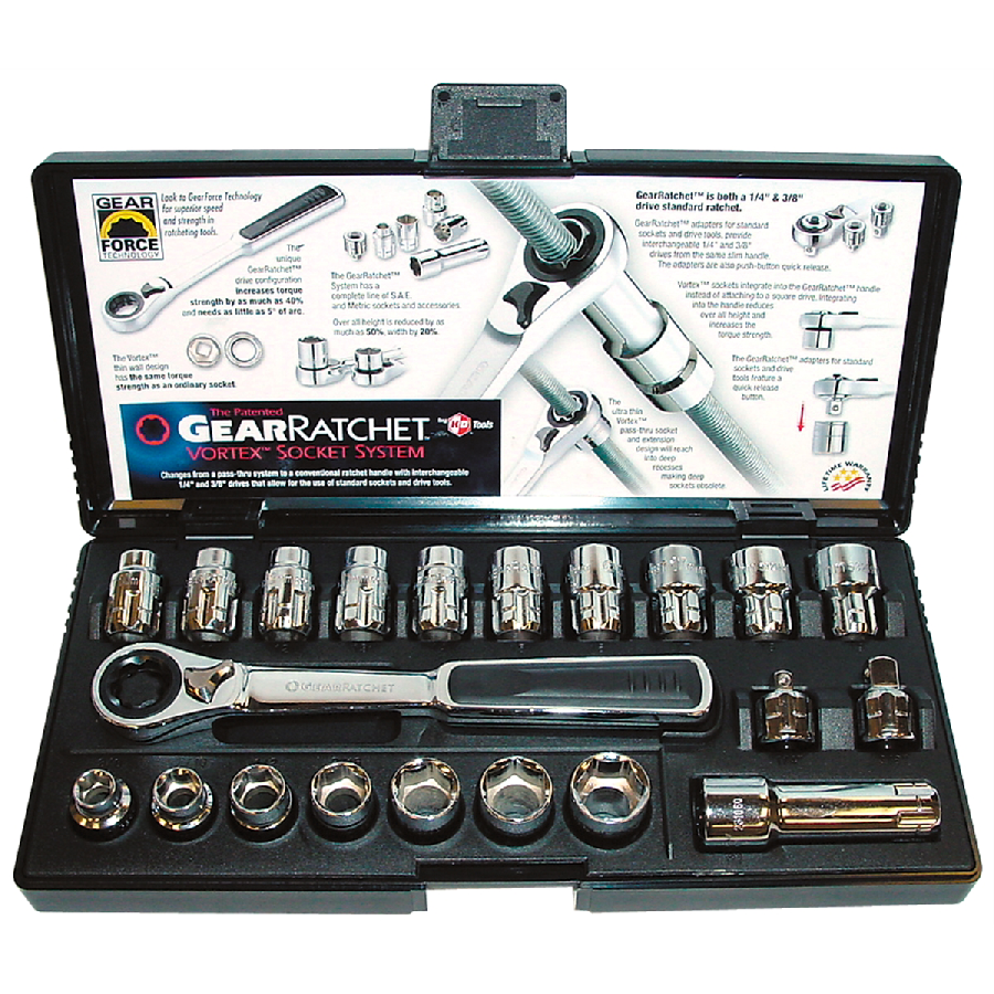 GearRatchet Combination SAE & Metric Socket Set - 2
