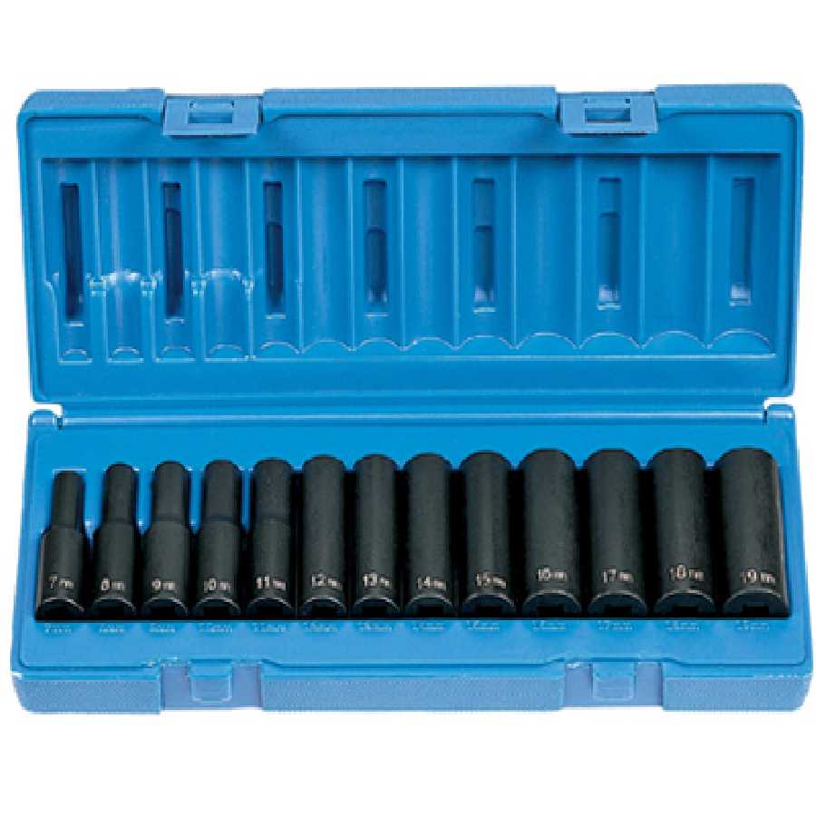 3/8 In Dr Deep Length Metric Set - 13-Pc