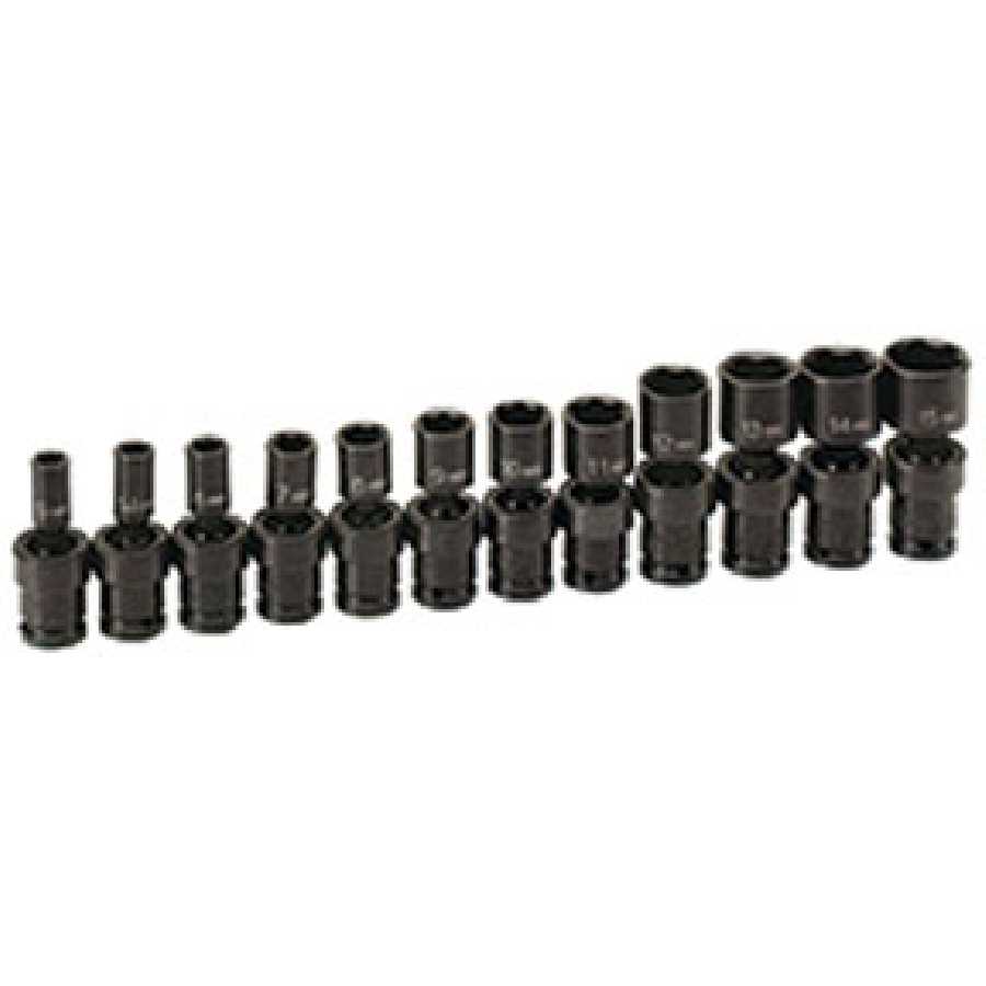 Grey Pneumatic 9712UM 1/4 In Dr Std Length Metric Universal Set