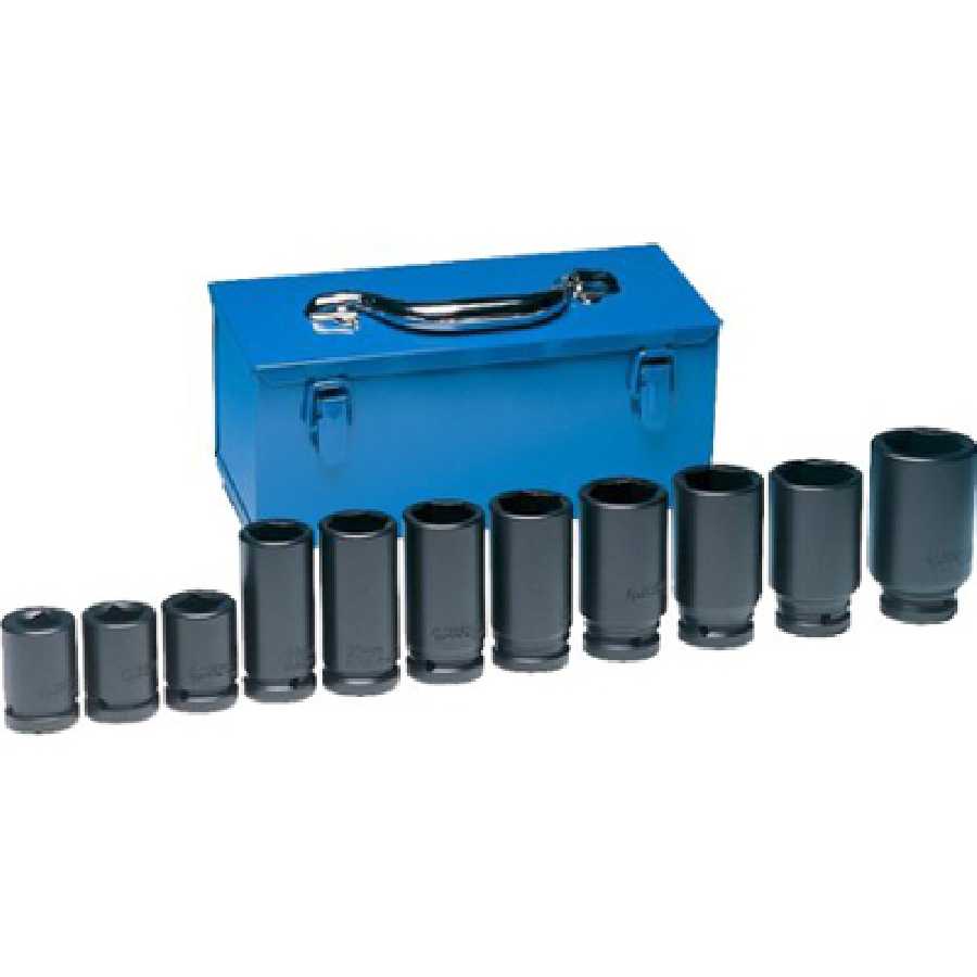 3/4'' Drive Deep Length Metric Truck Wheel Service Set - 11-Pc