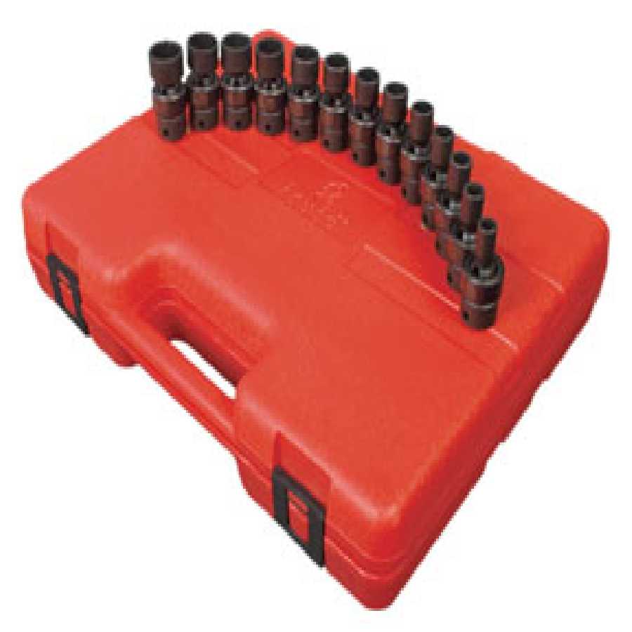 3/8 In Drive 12 Point Swivel Universal Flex Metric Impact Socket