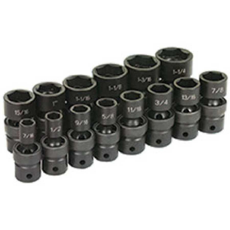 1/2 Inch Drive Swivel Universal Flex SAE Fractional Impact Socke