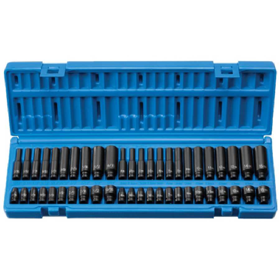 Grey Pneumatic 9748 1/4 In Dr Std, Deep Fractional and Metric Ma
