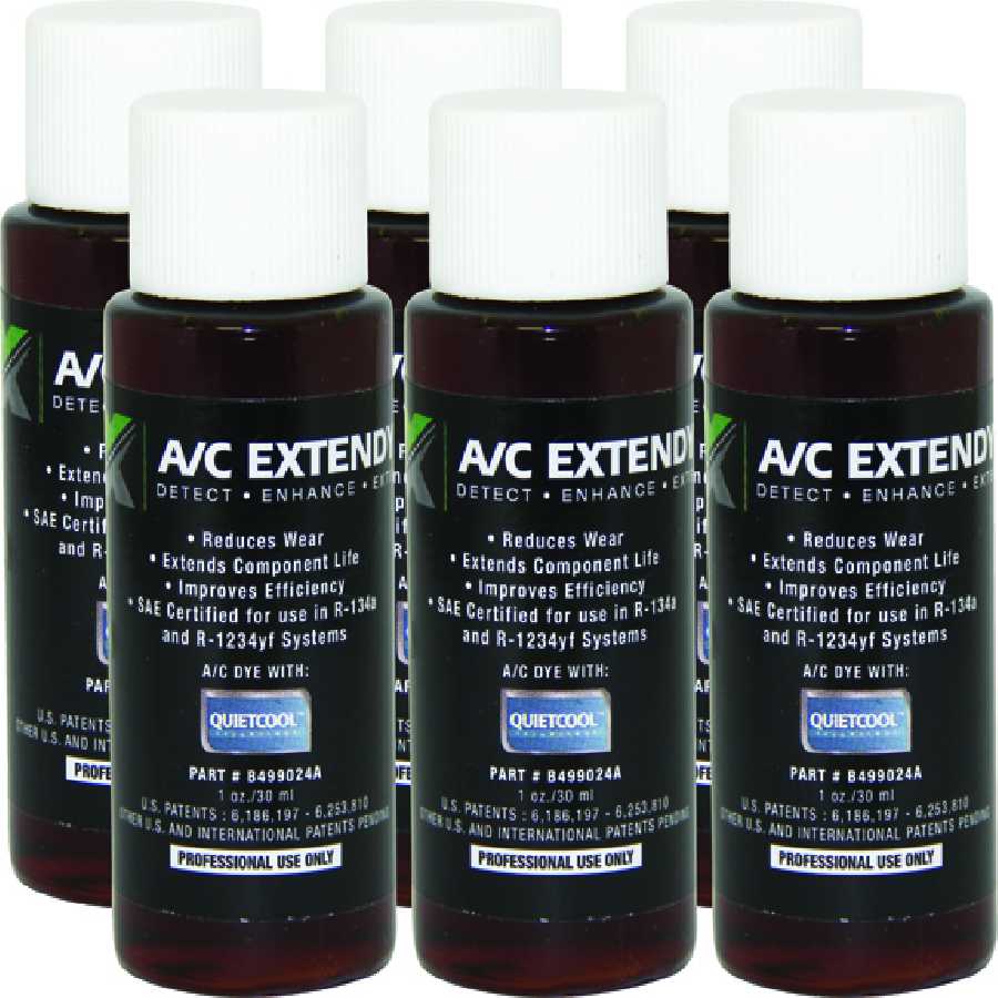 Uview Universal A/C Leak Detection Dye 6-Pack (1 oz Bottles)