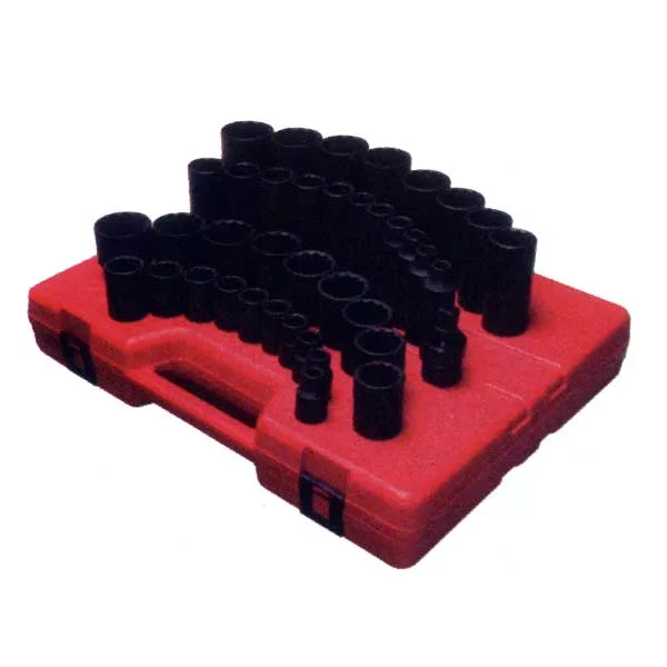 1/2 In Dr 12-Pt Std and Deep SAE Master Impact Socket Set -