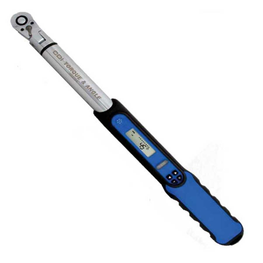 3/8 In Dr Torque and Angle Electronic Torque Wrench 10-100 ft-lb