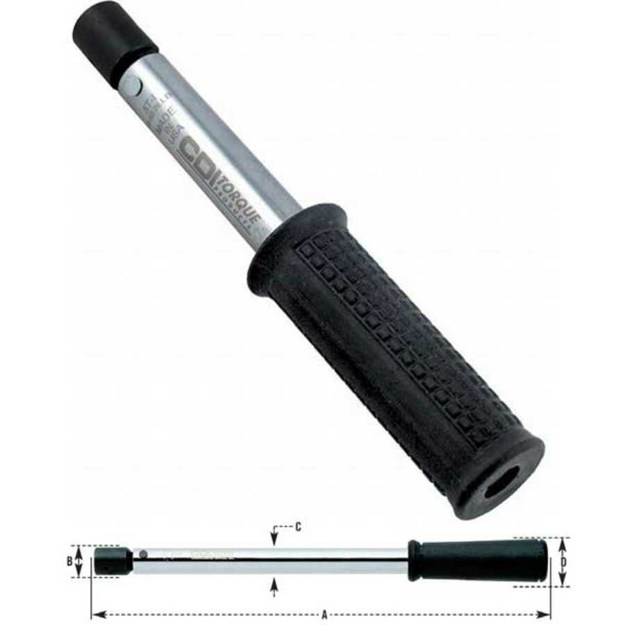 Interchangeable User-Set `Clicker` Torque Wrench - 0-75 ft-lbs
