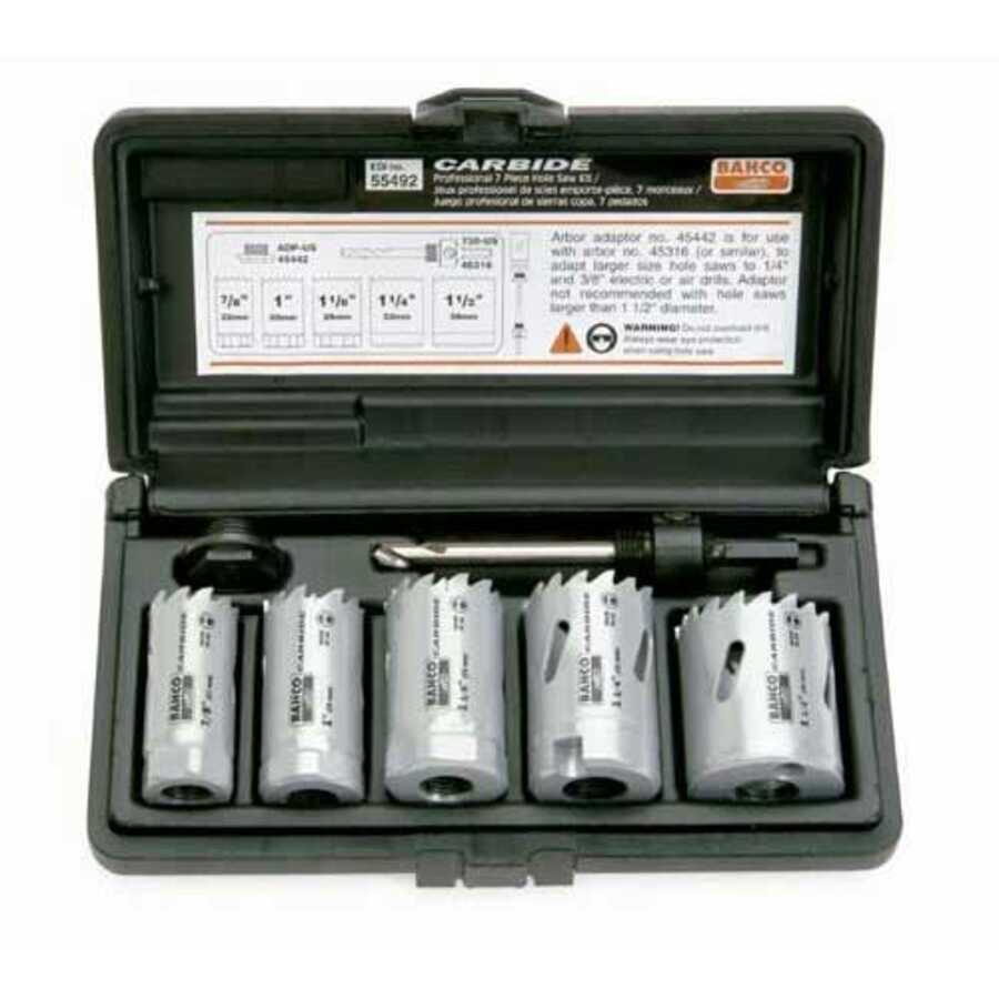 7 pc Carbide Tipped Holesaw Sets
