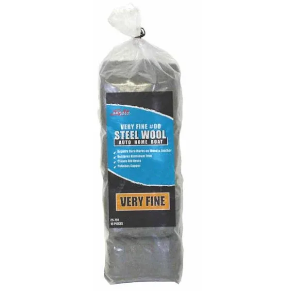 (image for) Steel Wool Grade 00 Very Fine - 16 Pads/Bag