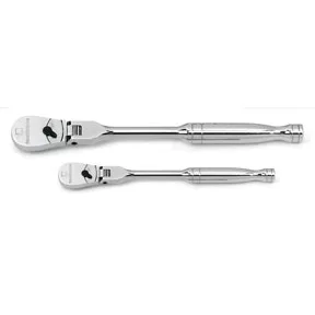 1/4 & 3/8 Dr Full Polish Flex Ratchet Set - 2-Pc 1/4 & 3/8 Dr Full Polish Flex Ratchet Set - 2-Pc
