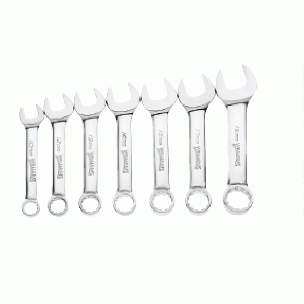 Stubby 12 Point Metric Combination Wrench Set - 7-Pc