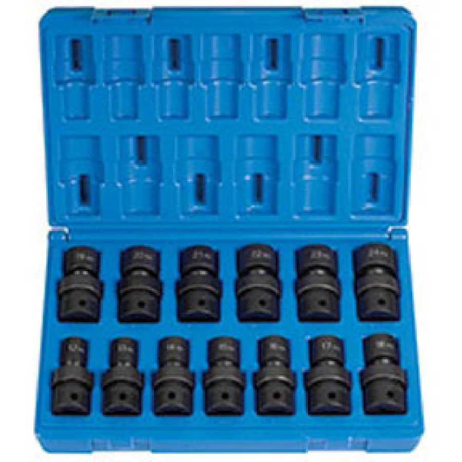 1/2 Inch Drivr 12 Pt Std Swivel Universal Flex Metric Socket Set