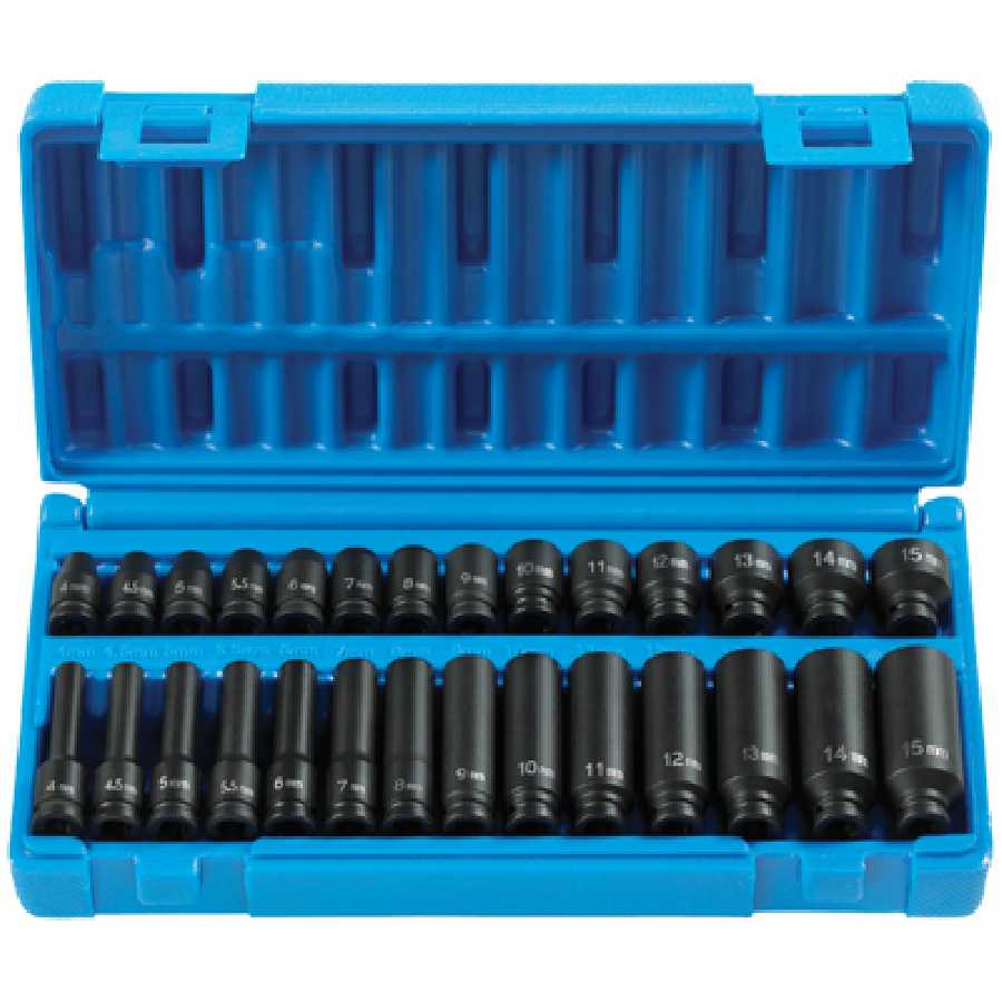 1/4 In Surface Drive 6 Pt Standard & Deep Length Metric Master S