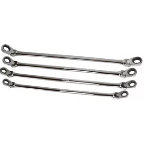 Flexible Nonreversible SAE Ratcheting Wrench Set - 4-Pc