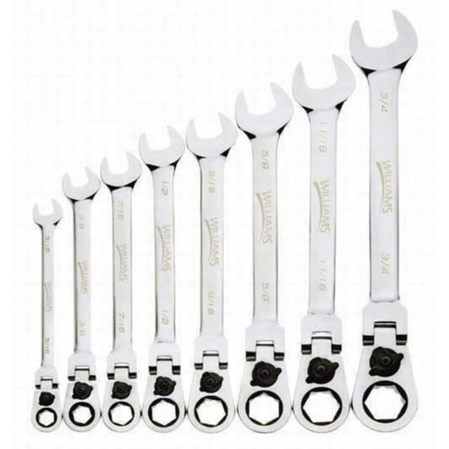 4pc Metric Reversible Ratcheting Combo Head 12pt Wrench Set 21mm-25mm Williams 