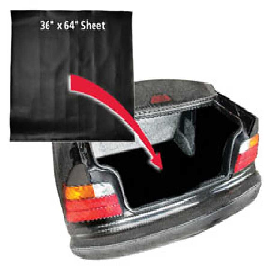 Black/Paintable Sound Damping Sheet 13 x 54 In