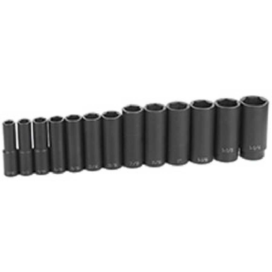 1/2 In Dr Deep Fractional Impact Socket Set - 13-Pc