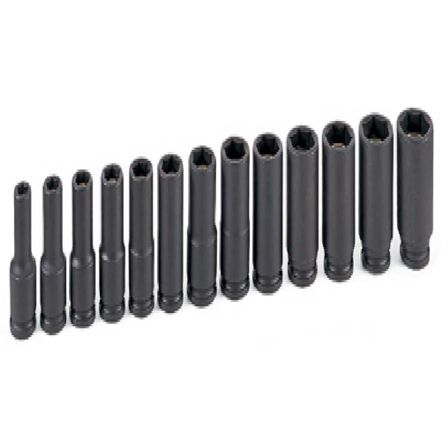 3/8 In Dr Deep Metric Magnetic Impact Socket Set - 13-Pc