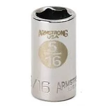 1/4 In Drive 6 Point Std Length Socket 11/32 In - 5/Pk