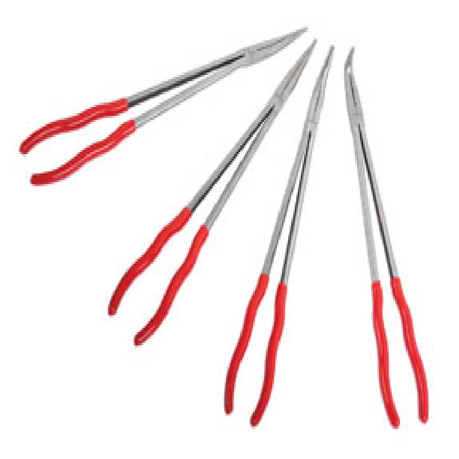 16 In Angle Needle Nose Pliers Set - 4-Pc