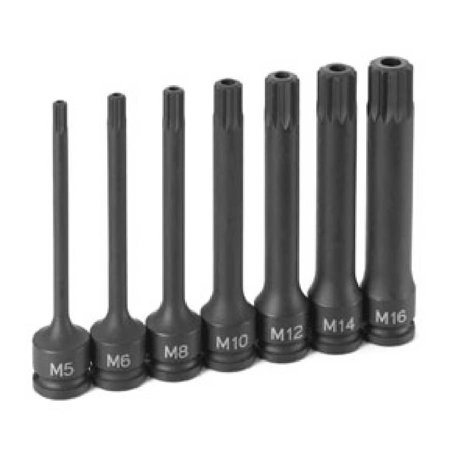 3/8 In Dr Tamper Proof Triple Square Driver Set - 4 In L