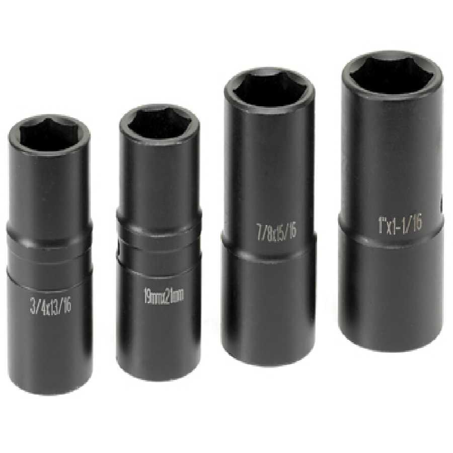 1/2 In Dr Thin Wall Flip Socket Set - 4-Pc