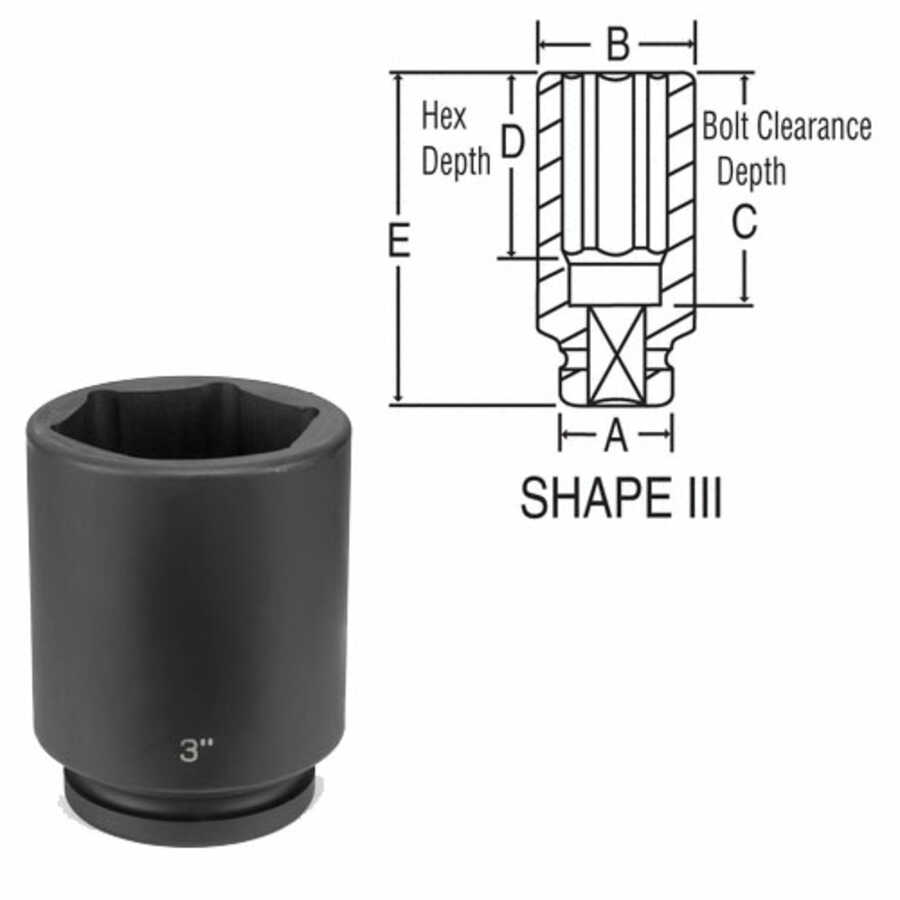 1 In Dr 6 Pt Deep Impact Socket - 2-5/16 In