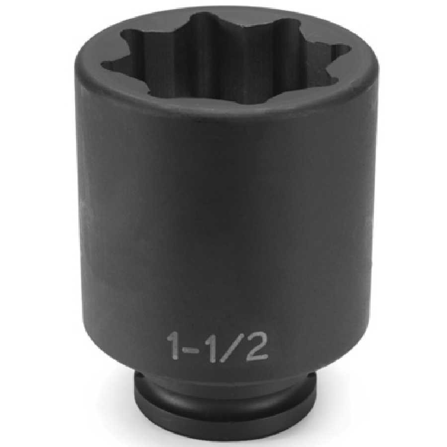 3/4 In Dr 8 Pt Double Square/Railroad Deep Impact Socket - 3/4