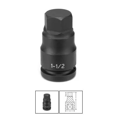 1" Drive x 13/16" Hex Driver