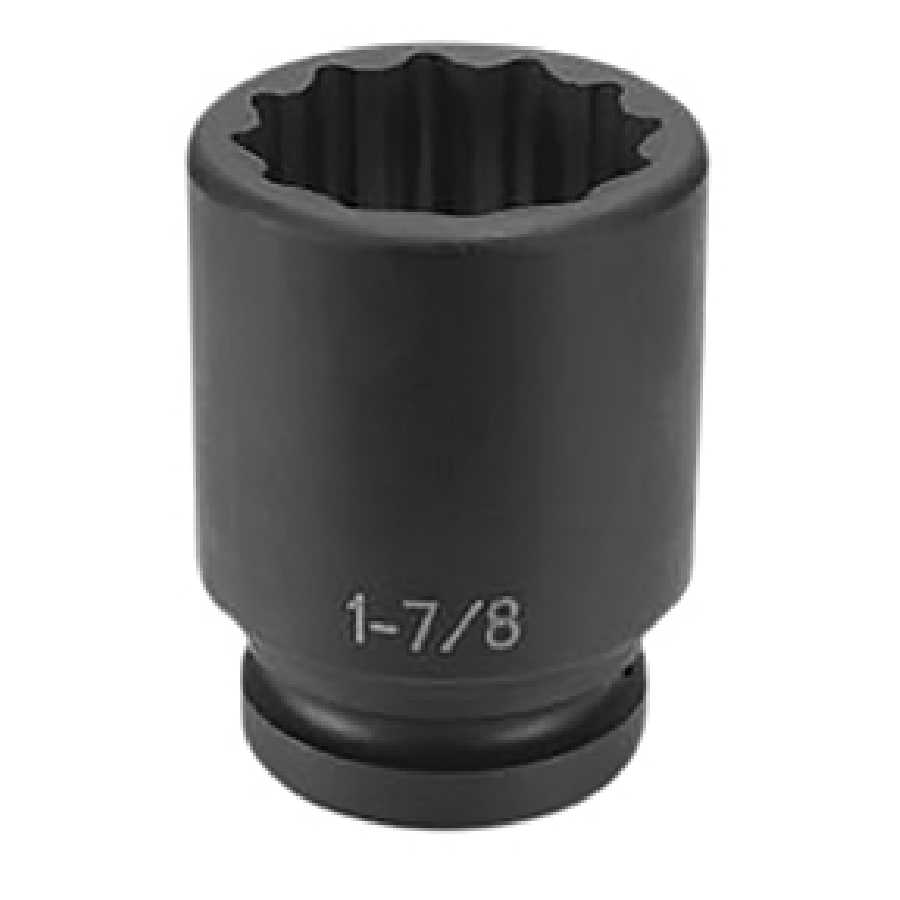 1" Drive x 1-7/8" Deep - 12 Point Impact Socket