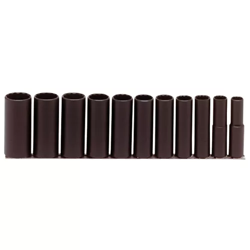 c. 11-Piece 1/2" Drive PROTOBLACK 12-Point Deep Socket Set c. 11-Piece 1/2" Drive PROTOBLACK 12-Point Deep Socket Set