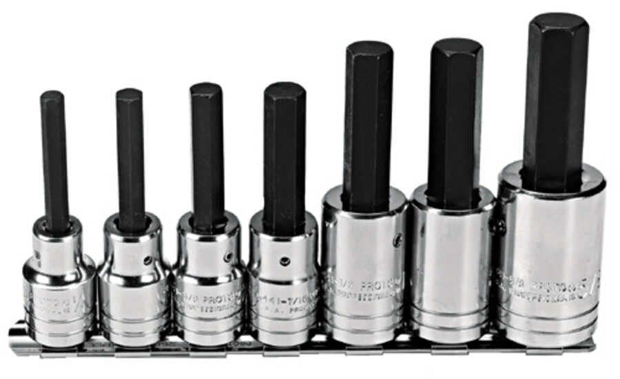 1/2" Drive 7-Piece Hex Bit Set