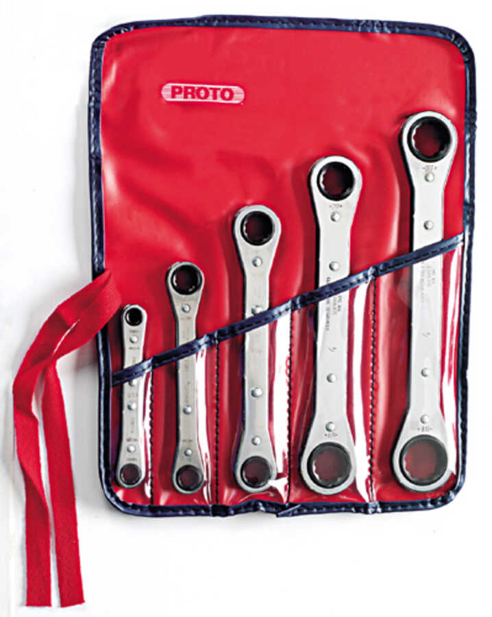 5-Piece 12-Point Ratcheting Box Wrench Set