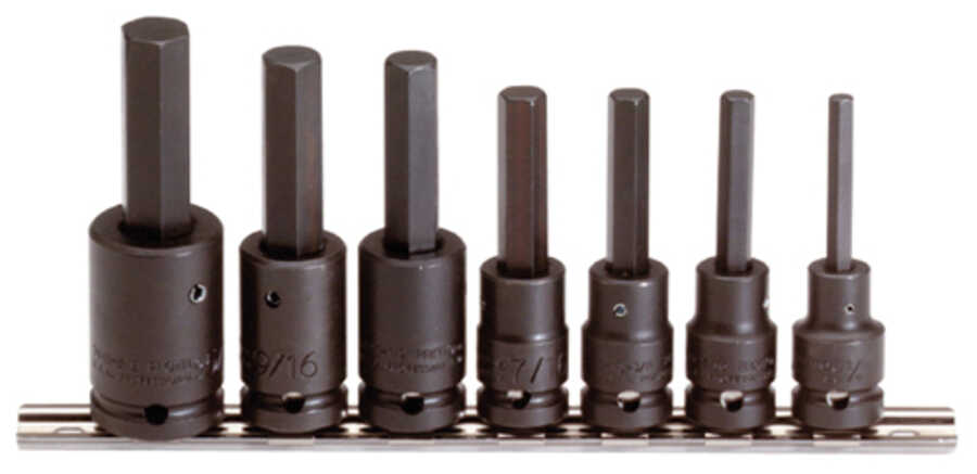 7-Piece 1/2" Drive Hex Bit Impact Socket Set