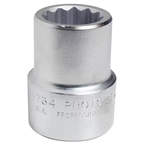 1" Drive 2-3/8" 12-Point Standard Length Hand Socket