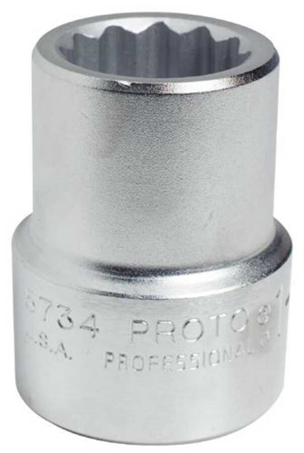 1" Drive 2-1/4" 12-Point Standard Length Hand Socket