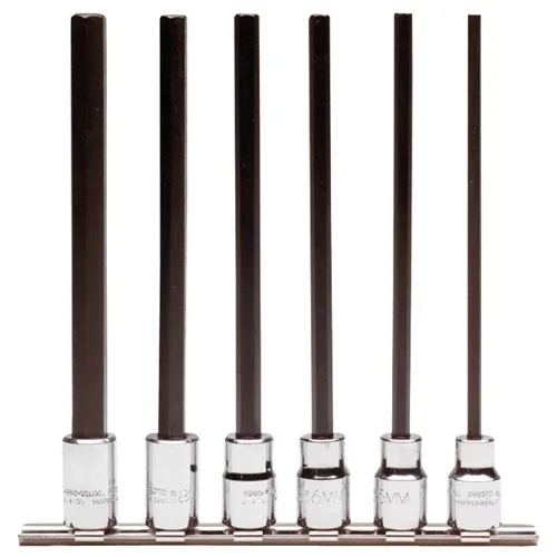 6-Piece 3/8" Drive Extra Long Metric Socket Hex Bit Set (image for) 6-Piece 3/8" Drive Extra Long Metric Socket Hex Bit Set