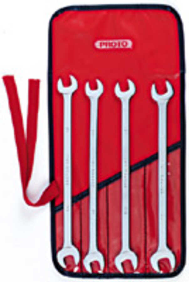 Extra-Thin Open End Wrench Set 4 Pc