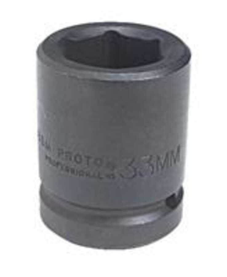 1" Drive 33mm 6-Point Metric Standard Length Impact Socket