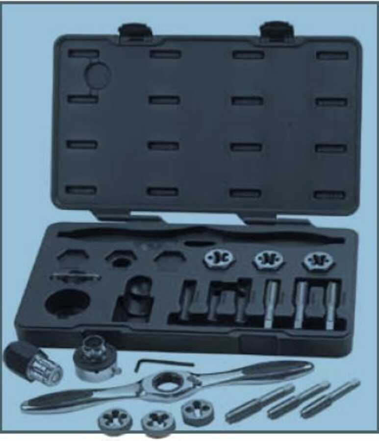 17 Pc. Large Ratcheting Tap and Die Set METRIC