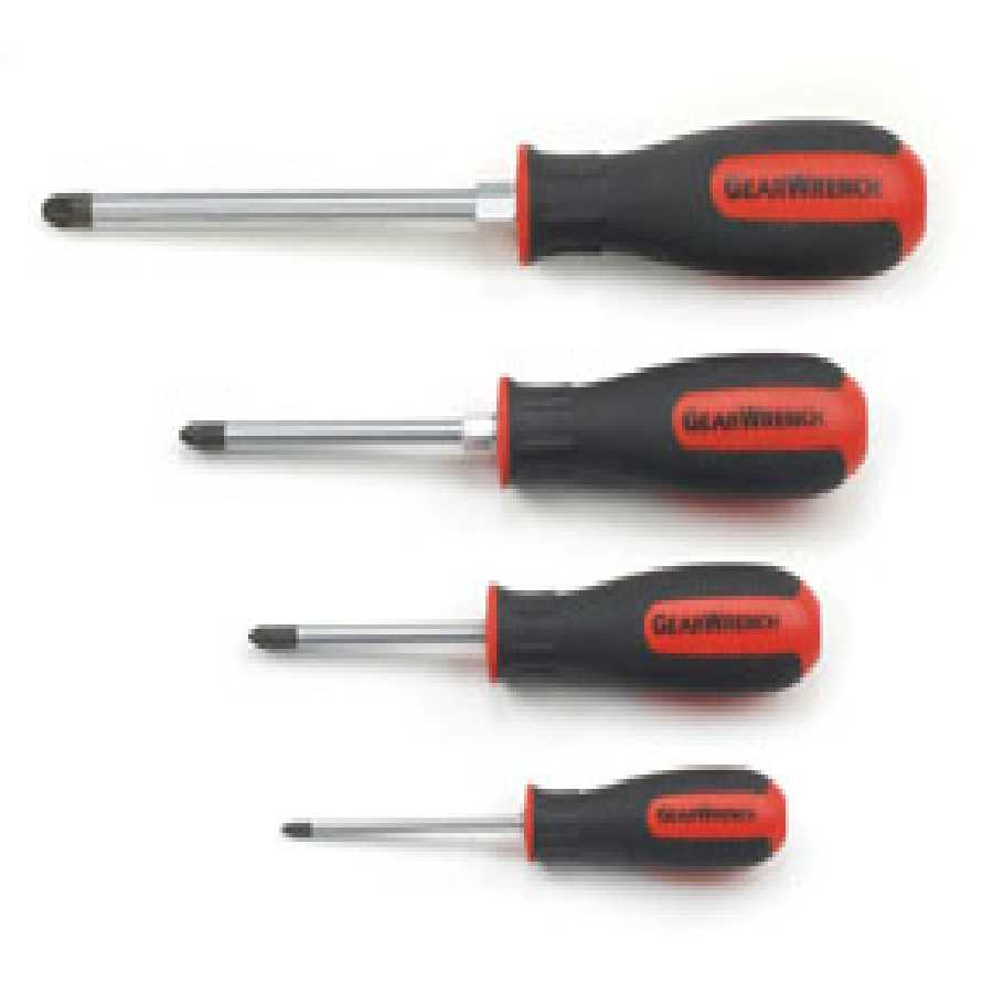 4 Pc. Pozidriv(R) Dual Material ScrewDriver Set