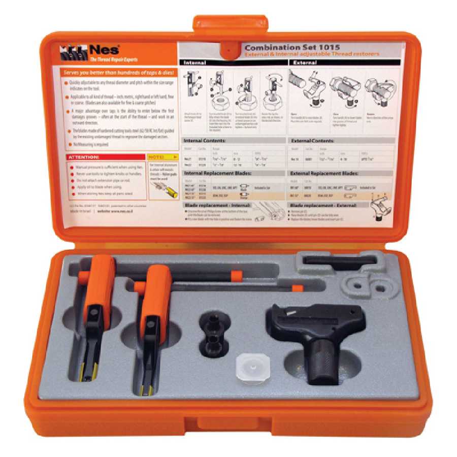 Combination Thread Repair Set External 6-19mm 1/4-3/4" Internal