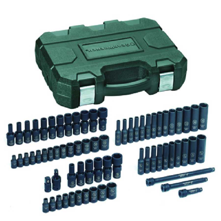 71 Pc 1/4" Drive 6 Point Standard & Deep Universal Impact set