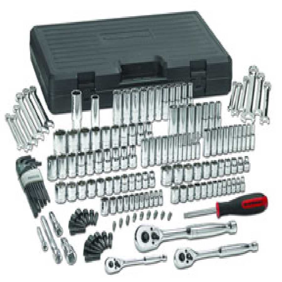 165 Pc. SAE/METRIC 6 & 12 Pt. Mechanics Tool Set MULTI DRIVE
