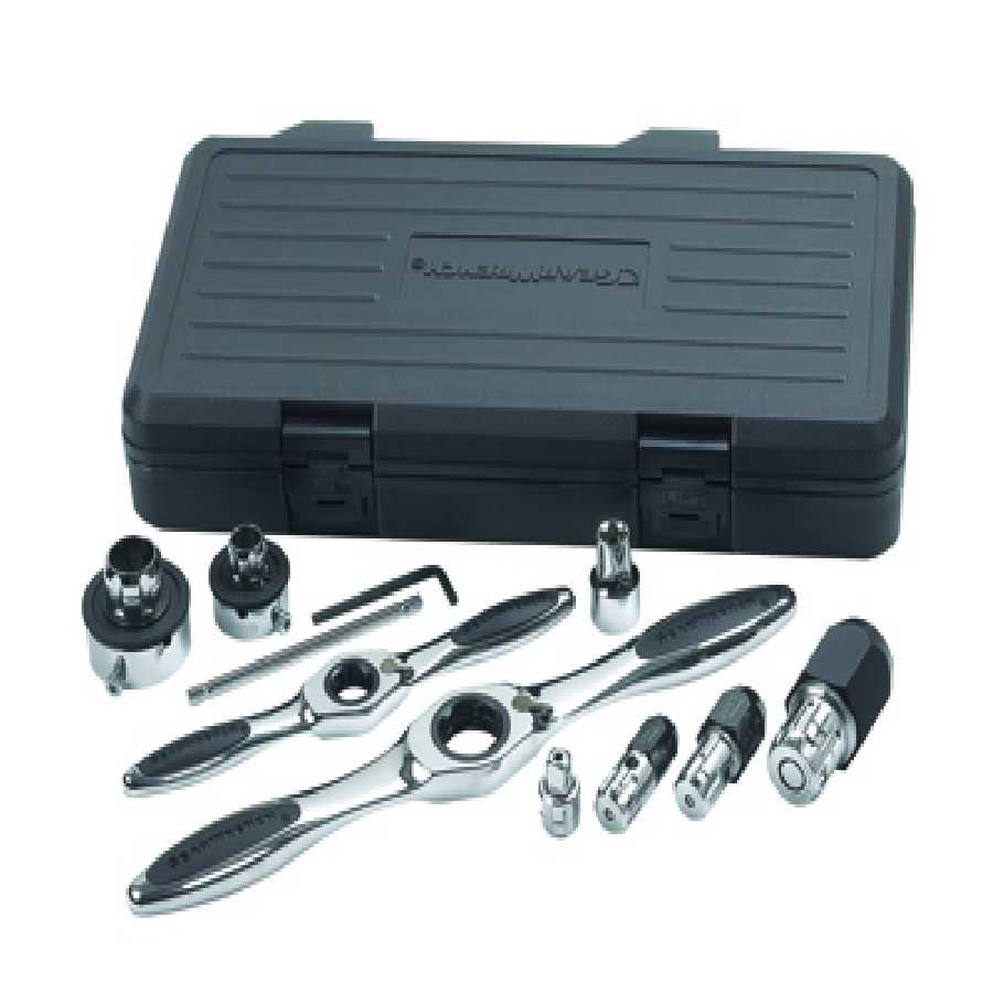 11 Pc. Master Ratcheting Tap and Die Drive Tool Set