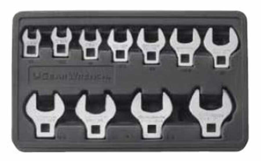 11 Pc. Crowfoot Drive Non-Ratcheting Wrench Set SAE