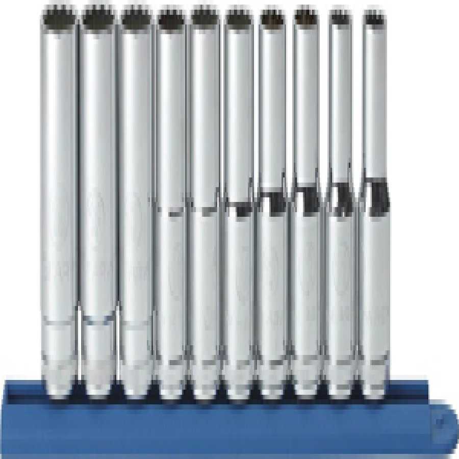 10 Pc. METRIC 12 Pt. Deep Socket Set 1/2" DRIVE