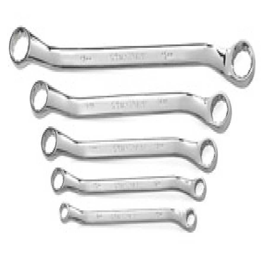 5 Pc. 30 Degree Deep Offset Box Non-Ratcheting Wrench Set METRIC