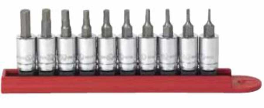 10 PC. 1/4" DRIVE HEX BIT SAE SOCKET SET