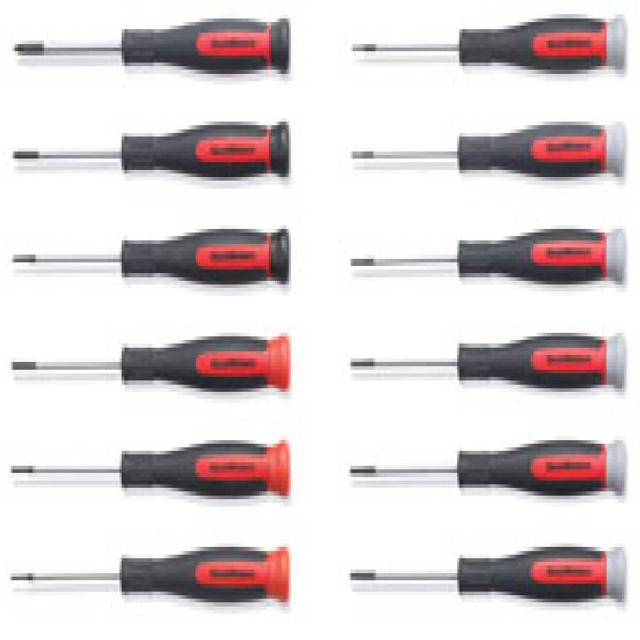 12 Pc. Combination Mini Dual Material Screwdriver Set
